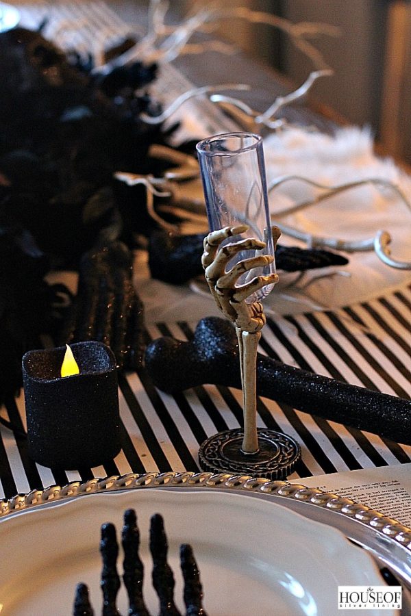 Elegant and Eerie Halloween Tablescape - The House of Silver Lining