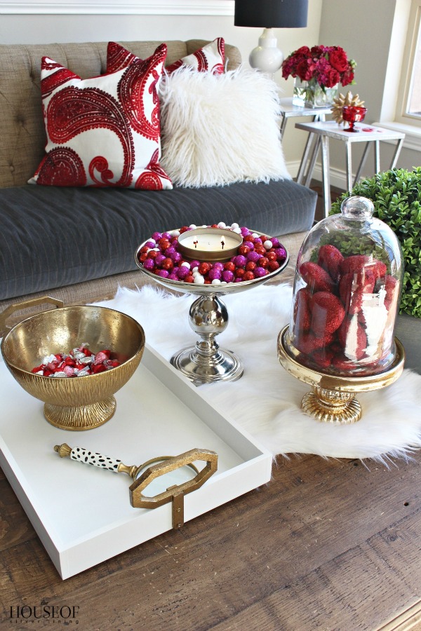 Red & Pink Valentine's Day Decor For Your Bookshelves - Modern Glam