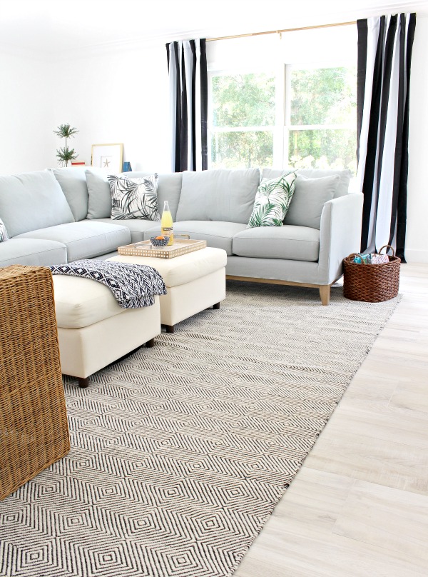 Tips to Layering Neutral Rugs + Beach cottage living room update - The  House of Silver Lining