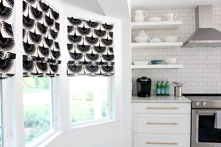 roman blinds kitchen