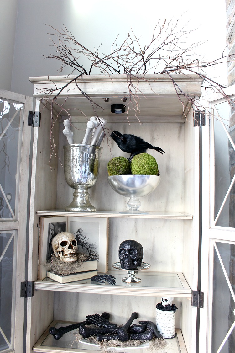 Halloween Bookshelf Styling