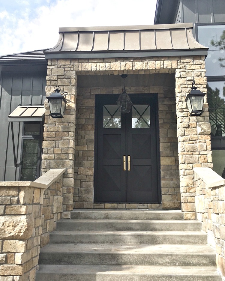 the-forest-modern-custom-front-entry-doors-with-pyramid-pattern-modern-chateau