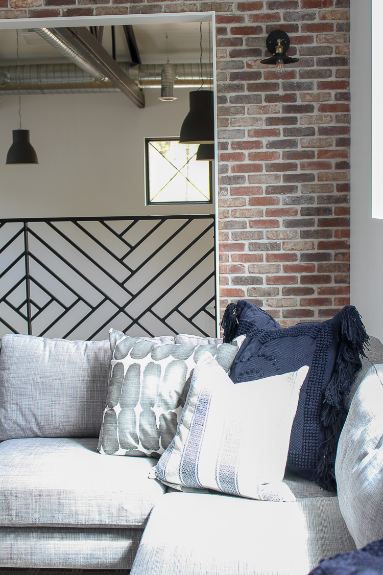 Industrial style family room teen room