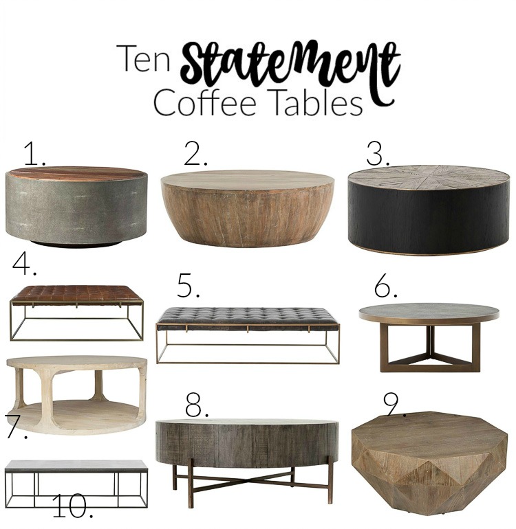 Ten Statement Coffee Tables, Modern Farmhouse Coffee Table Round