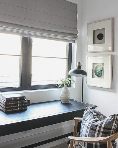 Progress In Our Son’s Bedroom: New Roman Shades + Our Favorite Desk