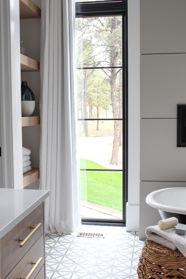 Elegant Drapes In The Master Bathroom The House Of Silver Lining