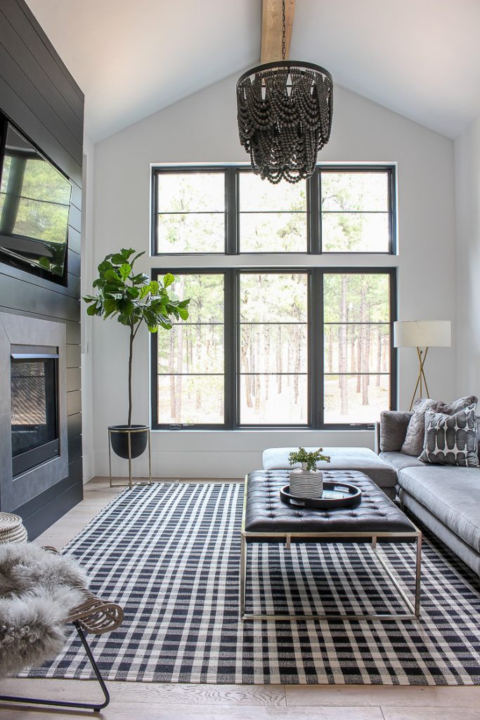 Cozy Fall Family Room With New Tufted Leather Coffee Table - The House ...