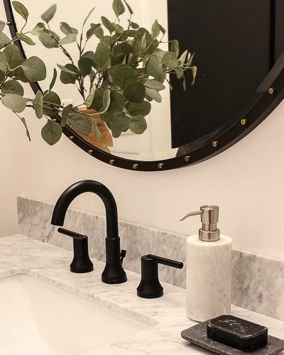 Our Finished Little Powder Bath With Delta