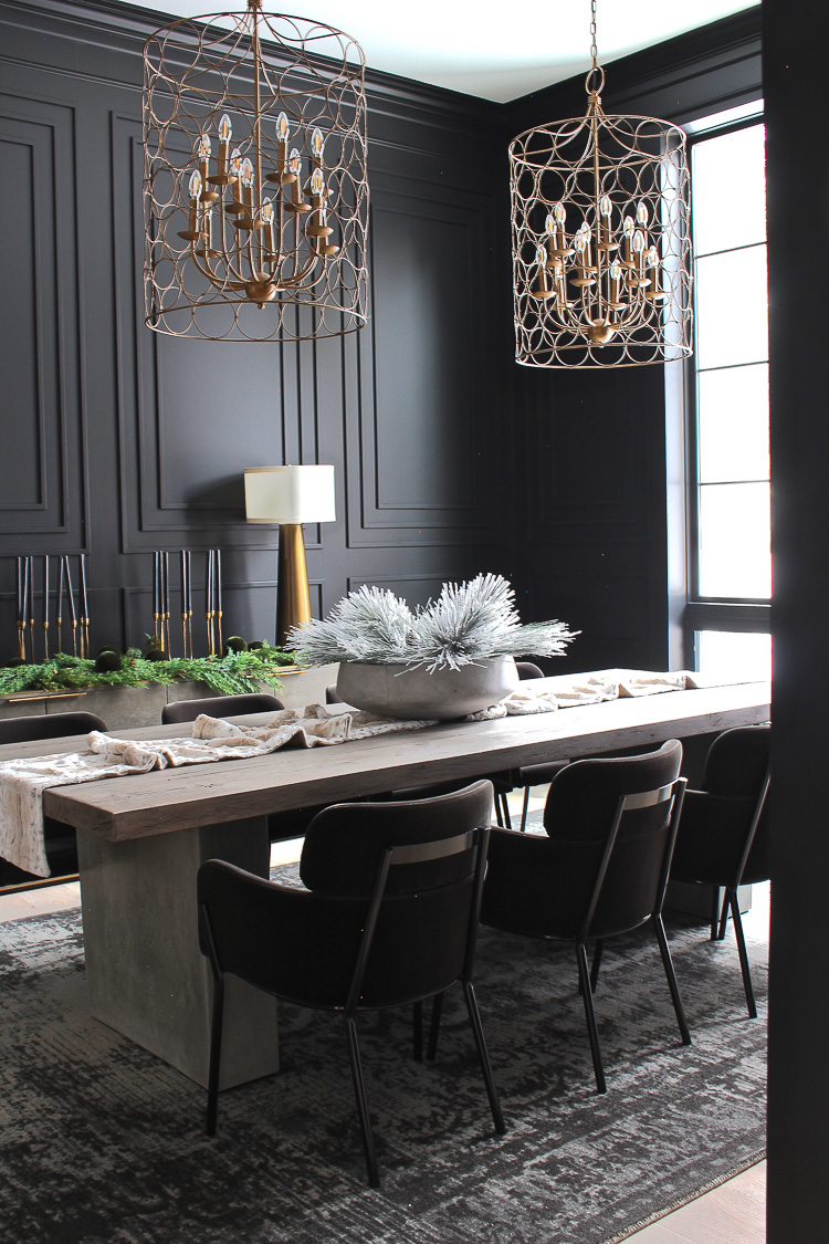 Our Bold Black Dining Room Reveal Styled For Christmas The