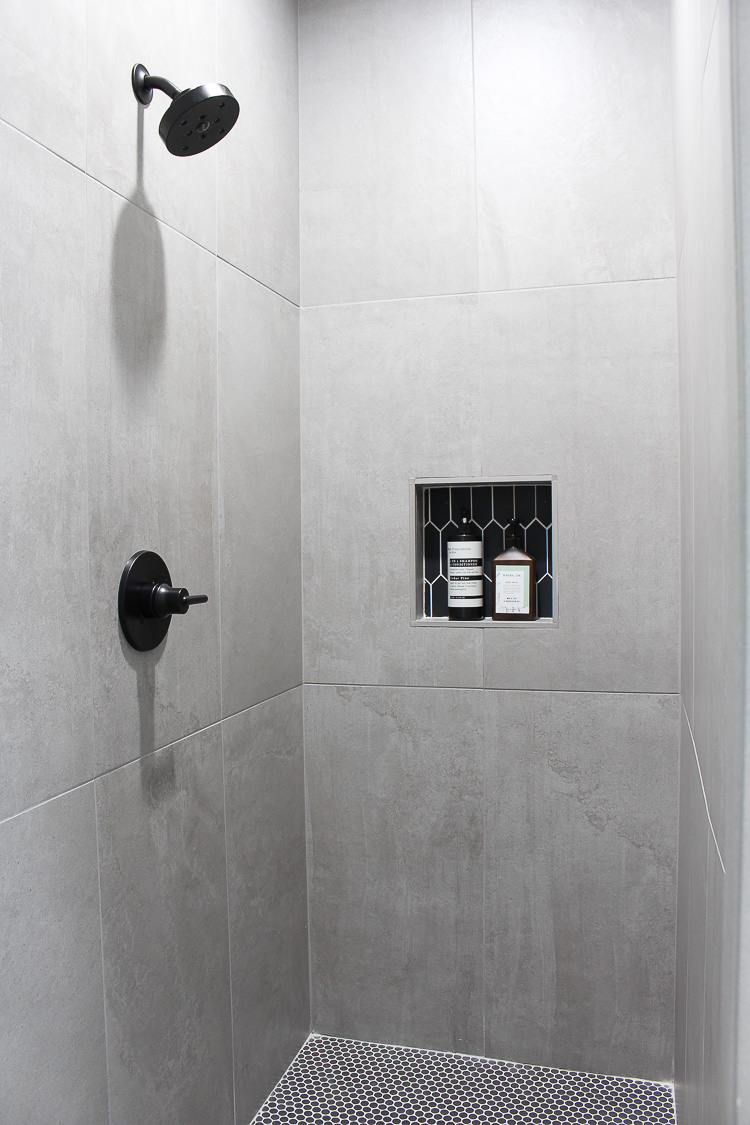 concrete wall shower