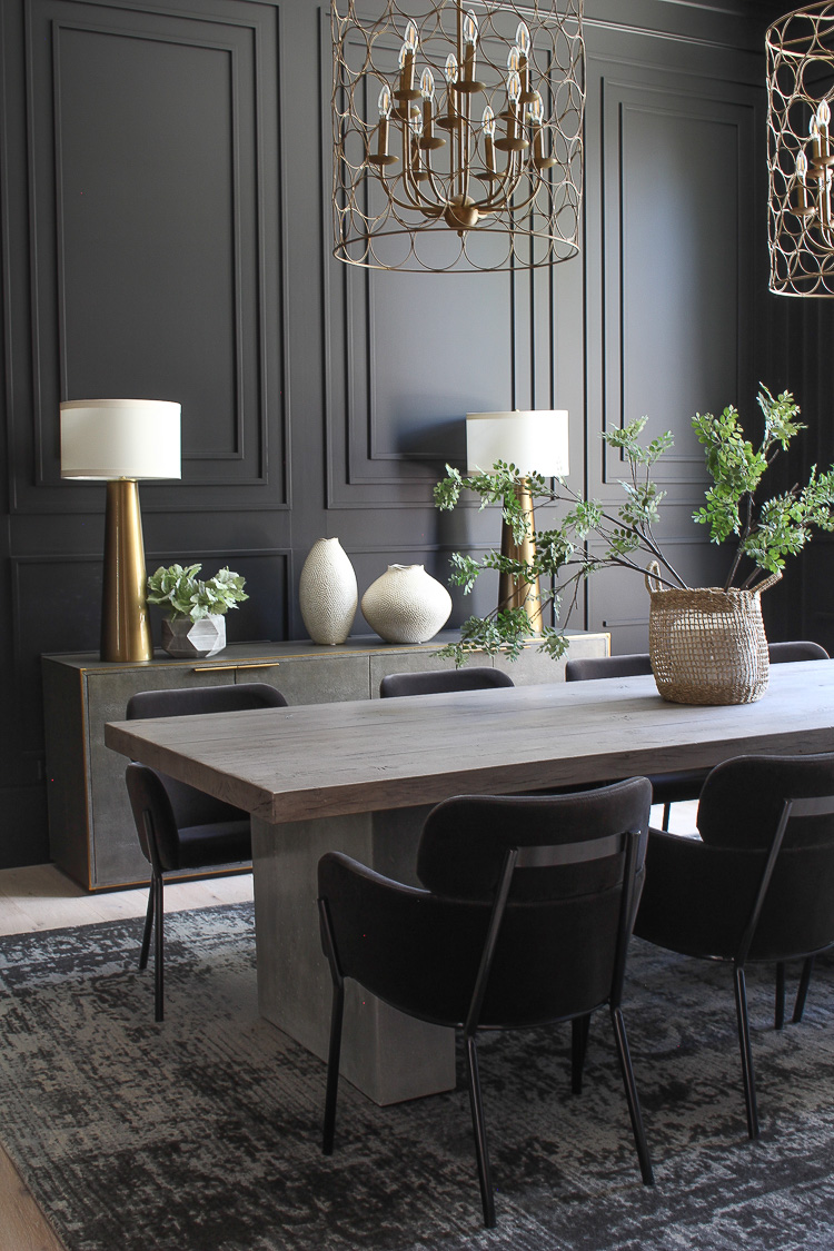 Black and 2025 grey dining room