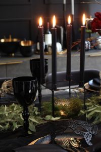 Moody Elegant Masquerade Halloween Table - The House of Silver Lining