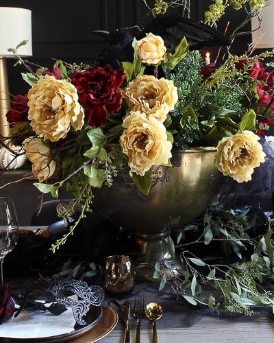 Moody Elegant Masquerade Halloween Table
