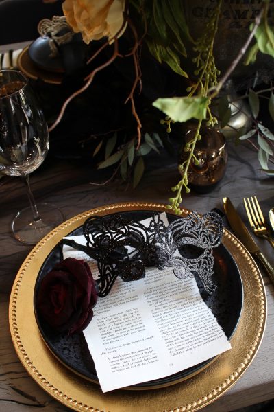 Moody Elegant Masquerade Halloween Table - The House of Silver Lining