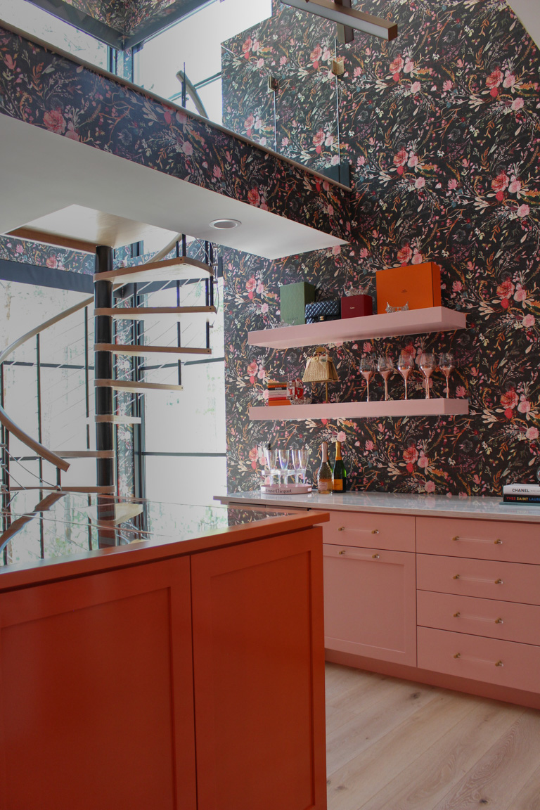 Hermès-Gucci-inspired-dream-closet-spiral-staircase-two-story